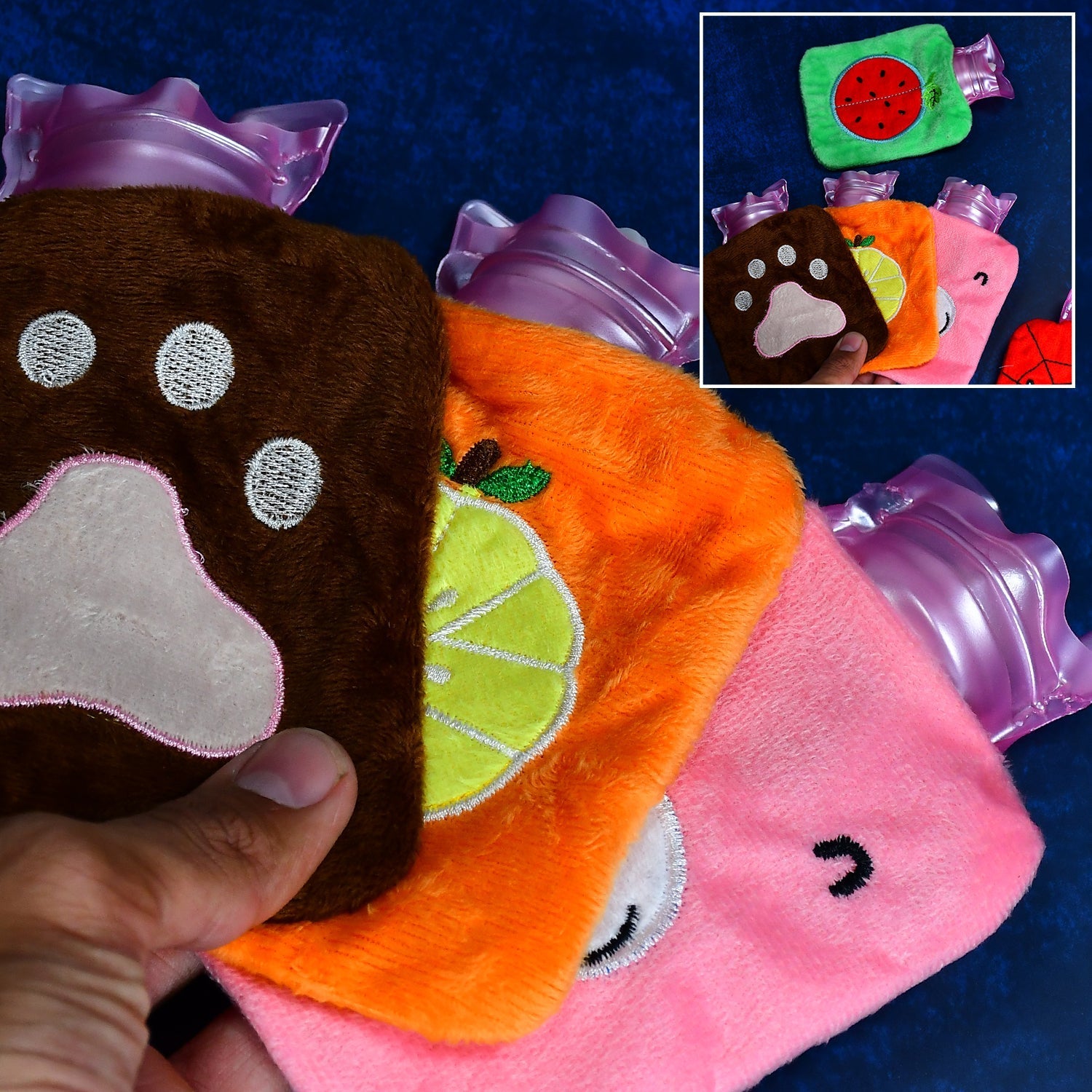 Mini 1pc Mix design hot water bag for pain relief. Mini 1pc Mix design hot water bag for pain relief.